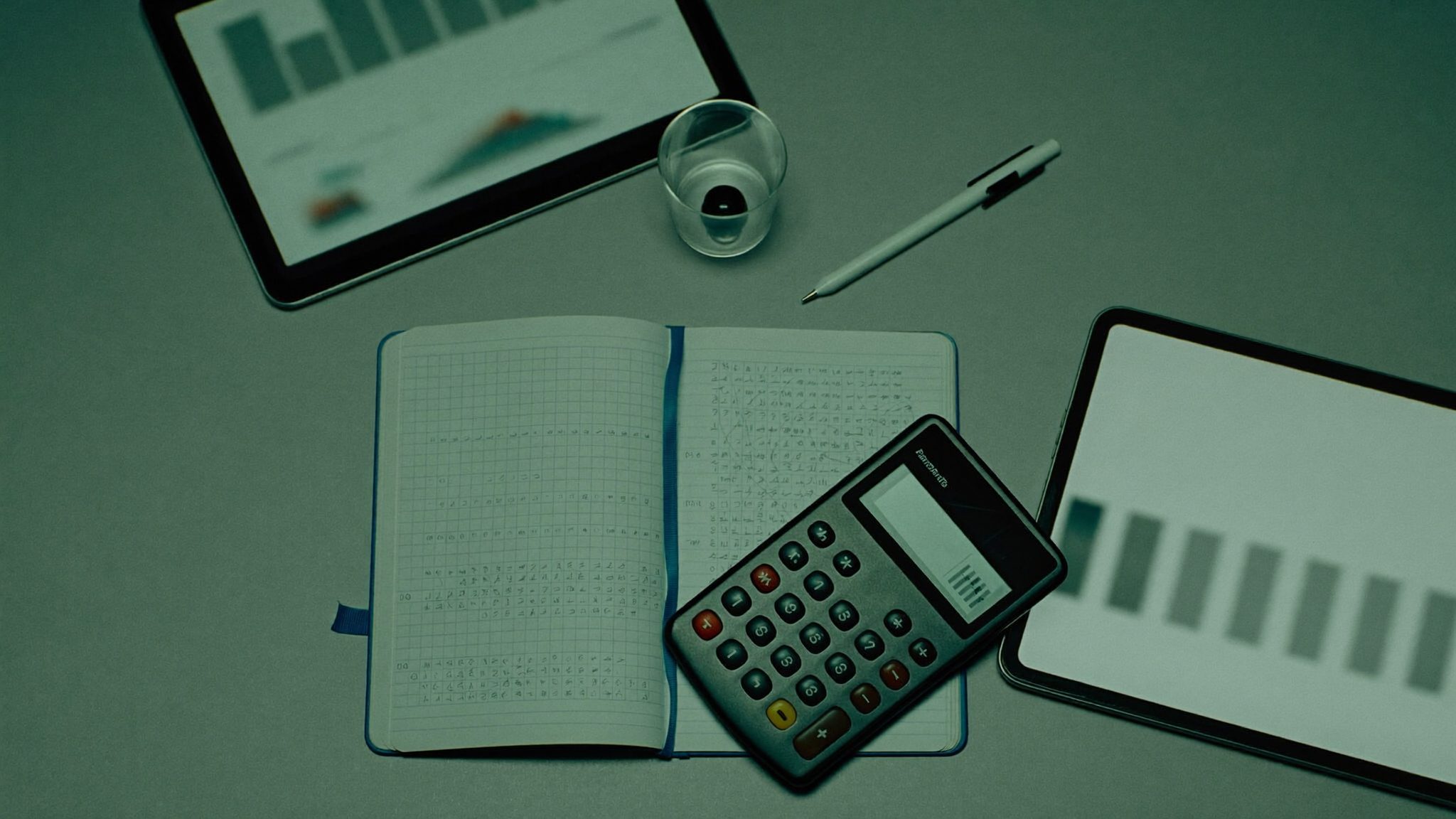 Notes de planification et de tarification posées sur un bureau